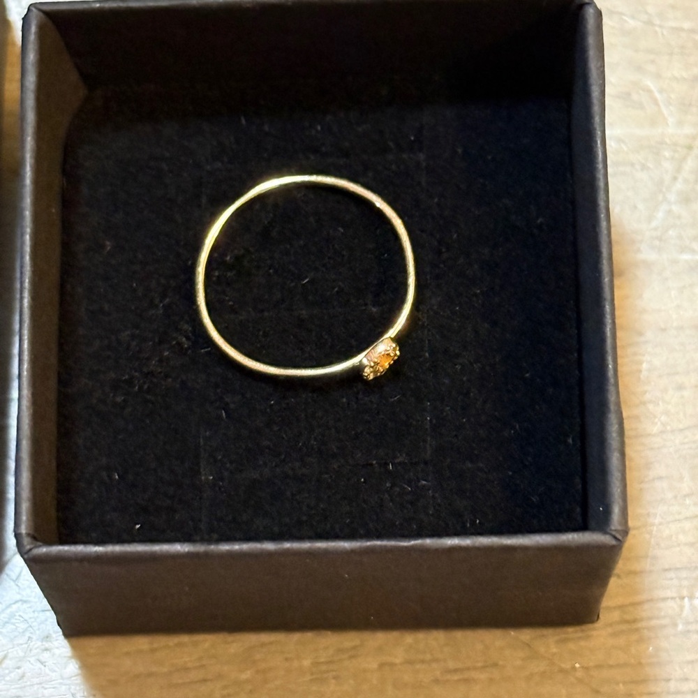 Catbird “C” Diamond Tiniest Alphabet Ring - Picture 3 of 5